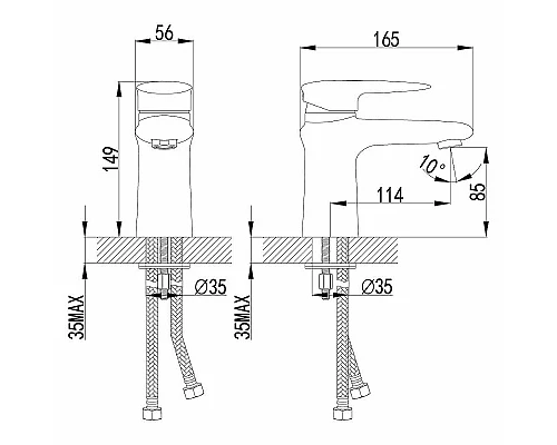 Купить Смеситель для раковины Lemark Status LM4406C Хром в магазине сантехники Santeh-Crystal.ru