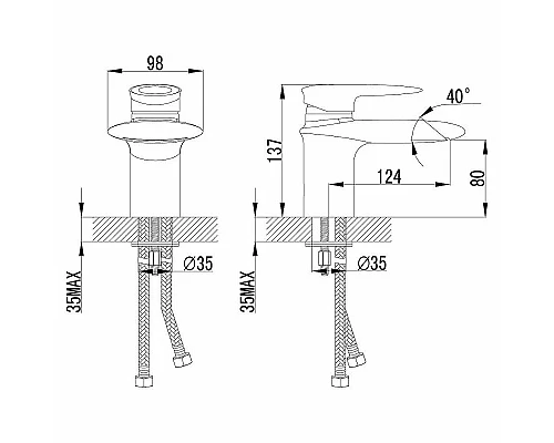 Приобрести Смеситель для раковины Lemark Status LM4446C Хром в магазине сантехники Santeh-Crystal.ru
