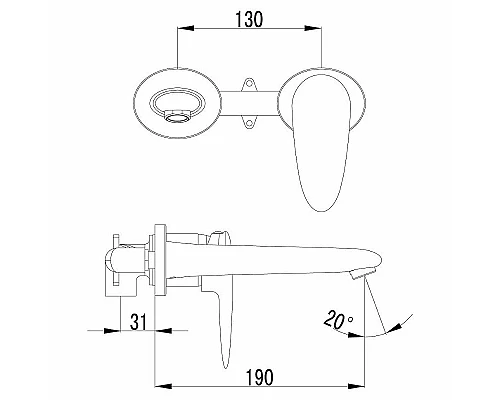 Купить Смеситель для раковины Lemark Status LM4426C Хром в магазине сантехники Santeh-Crystal.ru