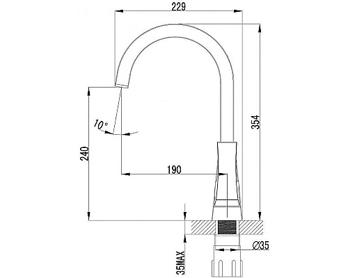 Приобрести Смеситель для кухни Lemark Unit LM4555C Хром в магазине сантехники Santeh-Crystal.ru