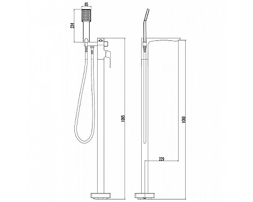 Купить Смеситель для ванны Lemark Unit LM4544C Хром в магазине сантехники Santeh-Crystal.ru