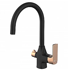 Смеситель для кухни Lemark Ursus LM7261BLR Черный Золото
