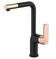 Смеситель для кухни Lemark Ursus LM7205BLR Черный Золото