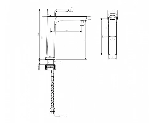 Заказать Смеситель для раковины Lemark Ursus LM7209BL Черный в магазине сантехники Santeh-Crystal.ru