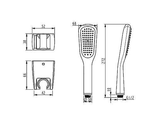 Заказать Смеситель для ванны Lemark Ursus LM7251BL Черный в магазине сантехники Santeh-Crystal.ru