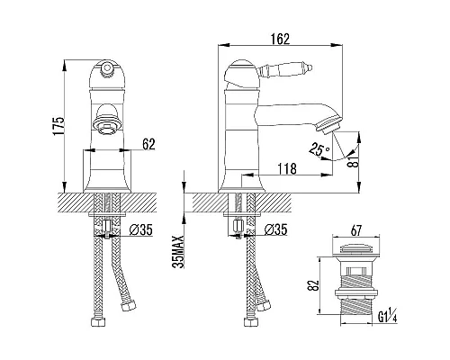 Заказать Смеситель для раковины Lemark Villa LM4806C Хром в магазине сантехники Santeh-Crystal.ru