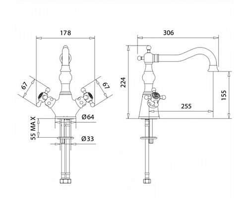 Приобрести Смеситель для кухни Migliore Arcadia 18185 Бронза в магазине сантехники Santeh-Crystal.ru
