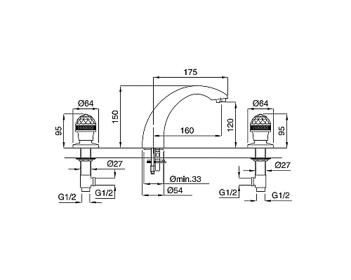 Купить Смеситель для раковины Migliore Axo 27112 Хром в магазине сантехники Santeh-Crystal.ru