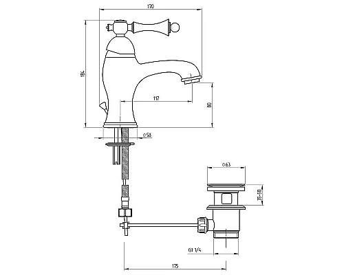 Купить Смеситель для раковины Migliore Bomond 30002 Бронза в магазине сантехники Santeh-Crystal.ru