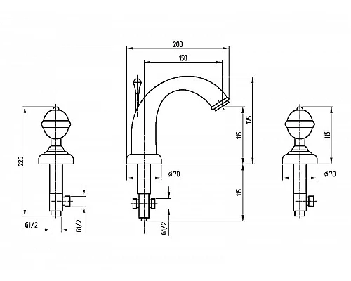 Купить Смеситель для раковины Migliore Cristalia 30941 Хром в магазине сантехники Santeh-Crystal.ru