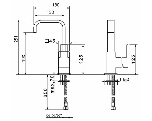 Купить Смеситель для раковины Migliore Kvant 18780 Хром в магазине сантехники Santeh-Crystal.ru