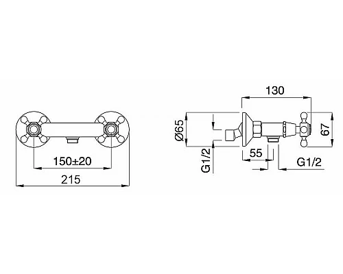 Приобрести Смеситель для душа Migliore Lady 18853 Золото в магазине сантехники Santeh-Crystal.ru