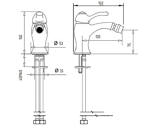Заказать Смеситель для биде Migliore Lem 25872 Хром в магазине сантехники Santeh-Crystal.ru