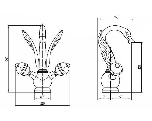 Купить Смеситель для раковины Migliore Luxor 27191 Золото в магазине сантехники Santeh-Crystal.ru