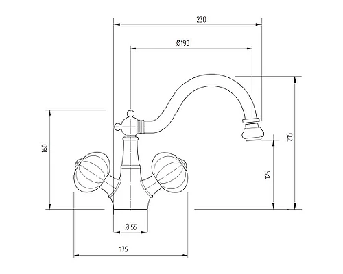 Приобрести Смеситель для биде Migliore Olivia 19027 Золото Белый декор Золото в магазине сантехники Santeh-Crystal.ru