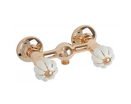 Приобрести Смеситель для душа Migliore Olivia 19030 Золото Белый декор Золото в магазине сантехники Santeh-Crystal.ru