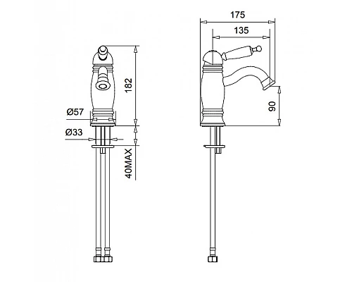 Купить Смеситель для раковины Migliore Oxford 19135 Хром в магазине сантехники Santeh-Crystal.ru