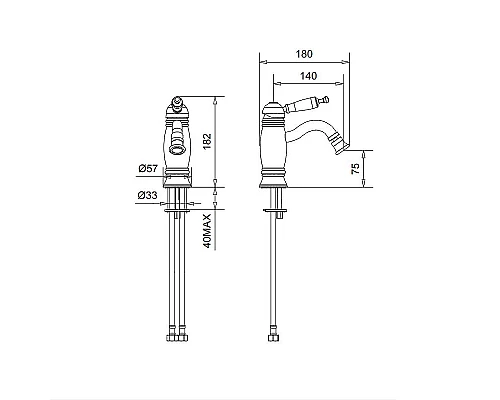 Заказать Смеситель для биде Migliore Oxford 19122 Хром в магазине сантехники Santeh-Crystal.ru