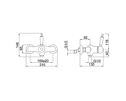 Купить Смеситель для душа Migliore Oxford 19089 Бронза в магазине сантехники Santeh-Crystal.ru