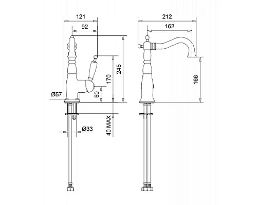 Купить Смеситель для раковины Migliore Oxford 19203 Медь в магазине сантехники Santeh-Crystal.ru