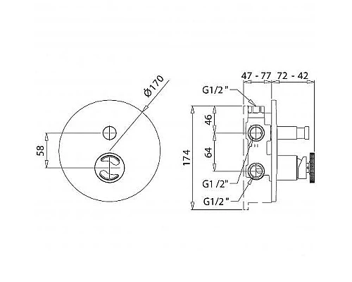 Купить Смеситель для душа Migliore Reversa 28191 Хром в магазине сантехники Santeh-Crystal.ru