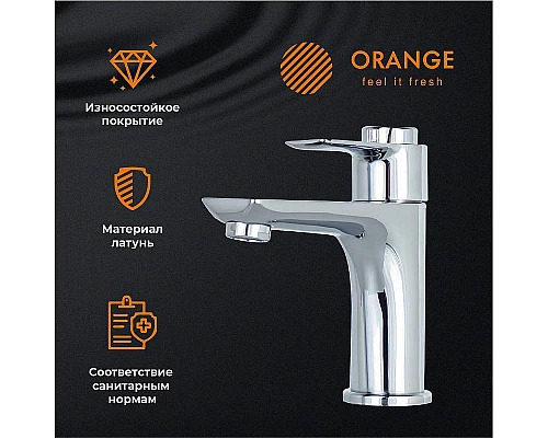 Приобрести Смеситель для раковины Orange Aristo T19-021cr Хром в магазине сантехники Santeh-Crystal.ru