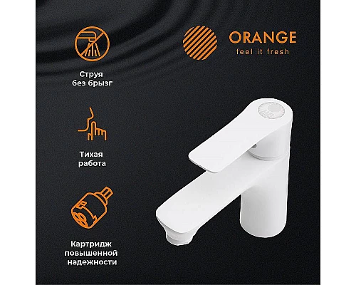 Купить Смеситель для раковины Orange Aristo M19-021w Белый глянец в магазине сантехники Santeh-Crystal.ru