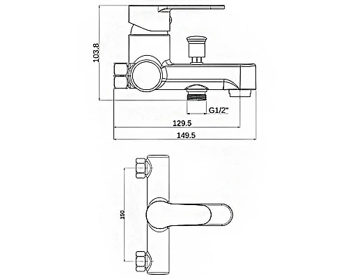 Приобрести Смеситель для ванны Orange OneLife P07-100cr Хром в магазине сантехники Santeh-Crystal.ru