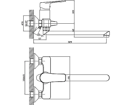 Заказать Смеситель для ванны Orange Berti M17-211cr универсальный Хром в магазине сантехники Santeh-Crystal.ru