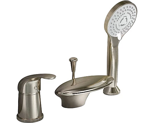 Купить Смеситель на борт ванны Orange Iris M41-333ni Никель в магазине сантехники Santeh-Crystal.ru