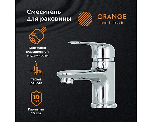Приобрести Смеситель для раковины Orange Iris M41-021cr Хром в магазине сантехники Santeh-Crystal.ru