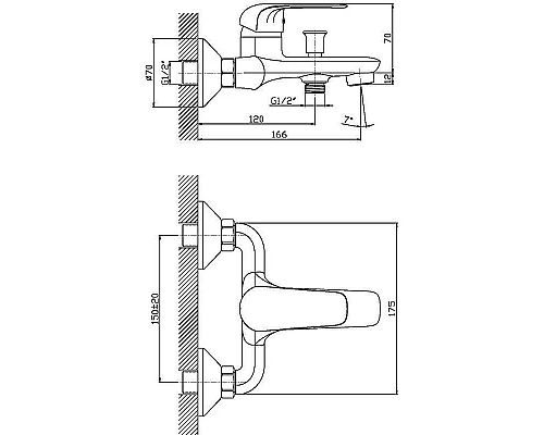 Заказать Смеситель для ванны Orange Iris M41-100cr Хром в магазине сантехники Santeh-Crystal.ru