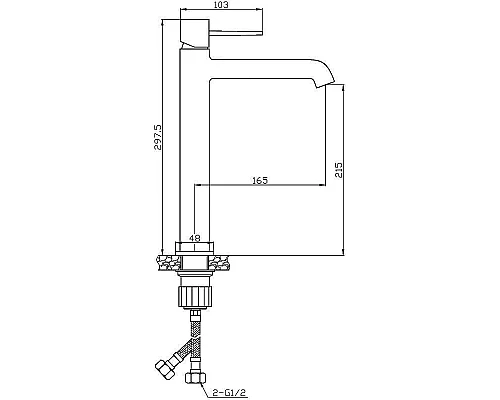 Купить Смеситель для раковины Orange Karl M05-121cr Хром в магазине сантехники Santeh-Crystal.ru