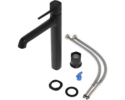 Купить Смеситель для раковины Orange Karl M05-121b Черный в магазине сантехники Santeh-Crystal.ru