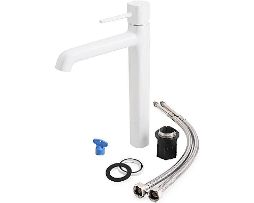 Заказать Смеситель для раковины Orange Karl M05-121w Белый в магазине сантехники Santeh-Crystal.ru