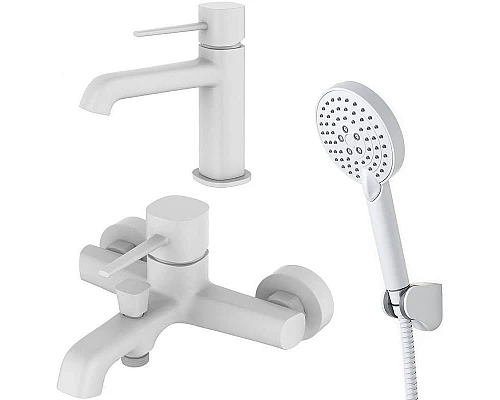 Купить Комплект смесителей Orange Karl M05-311w Белый в магазине сантехники Santeh-Crystal.ru