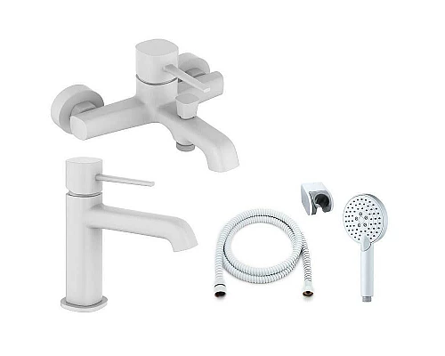 Купить Комплект смесителей Orange Karl M05-311w Белый в магазине сантехники Santeh-Crystal.ru