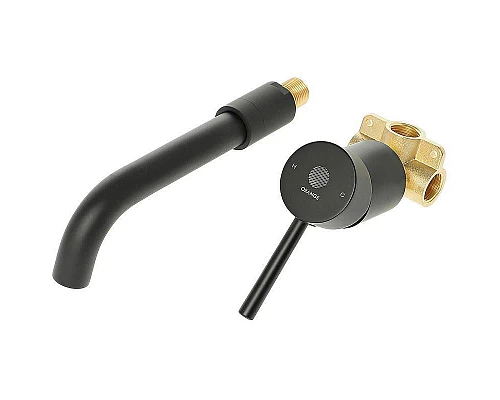 Приобрести Смеситель для раковины Orange Karl M05-722b Черный в магазине сантехники Santeh-Crystal.ru