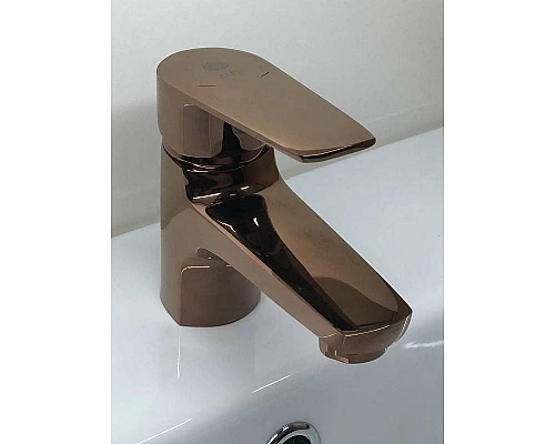 Приобрести Смеситель для раковины Orange Loop M26-021RG Розовое золото в магазине сантехники Santeh-Crystal.ru