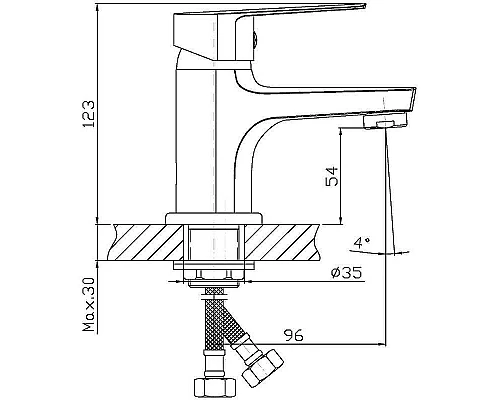 Приобрести Смеситель для раковины Orange Loop M26-021RG Розовое золото в магазине сантехники Santeh-Crystal.ru