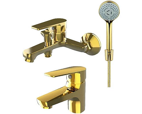Приобрести Комплект смесителей Orange Loop M26-311gd Золото в магазине сантехники Santeh-Crystal.ru