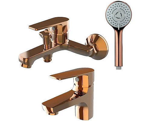Приобрести Комплект смесителей Orange Loop M26-311rg Розовое Золото в магазине сантехники Santeh-Crystal.ru