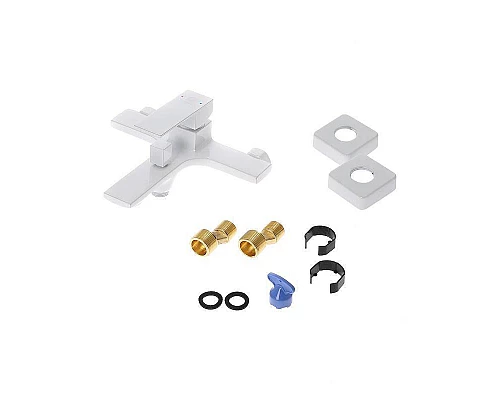 Купить Смеситель для ванны Orange Lutz M04-100w Белый в магазине сантехники Santeh-Crystal.ru