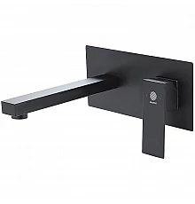 Смеситель для раковины Orange Lutz M04-722b Черный матовый