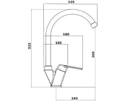 Приобрести Смеситель для кухни Orange OneLife P02-000cr Хром в магазине сантехники Santeh-Crystal.ru