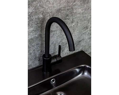 Приобрести Смеситель для кухни Orange OneLife P04-001B Черный в магазине сантехники Santeh-Crystal.ru