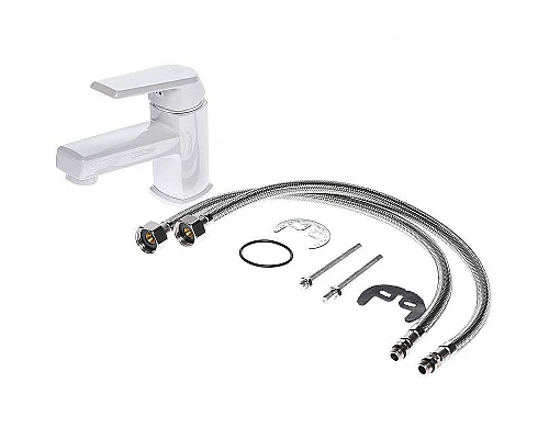 Приобрести Смеситель для раковины Orange OneLife P02-021w Белый в магазине сантехники Santeh-Crystal.ru