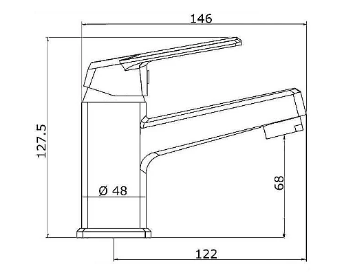 Приобрести Смеситель для раковины Orange OneLife P02-021w Белый в магазине сантехники Santeh-Crystal.ru