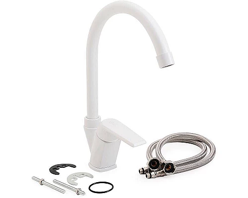 Купить Смеситель для кухни Orange OneLife P02-000w Белый в магазине сантехники Santeh-Crystal.ru