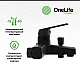 Купить Смеситель для ванны Orange OneLife P02-100b Черный в магазине сантехники Santeh-Crystal.ru